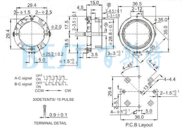 编码器EC35参考图纸 编码器EC35参考图纸